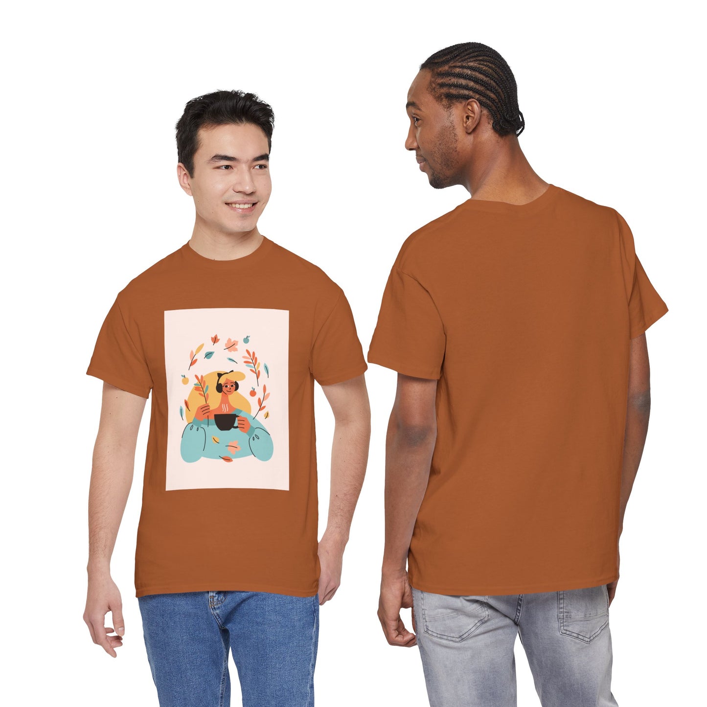 Unisex Cozy Bear Illustration Heavy Cotton T-Shirt