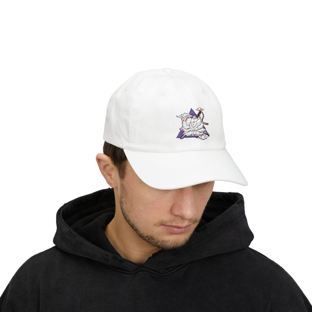 Unisex Casual Beige Cap with Artistic Star Design
