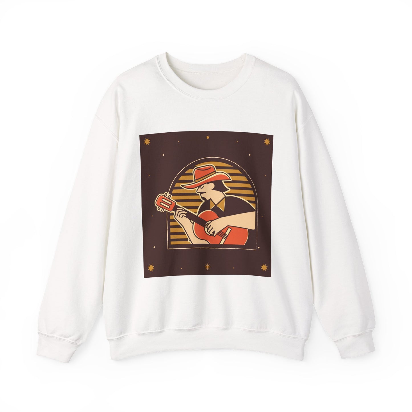 Retro Musician Graphic Unisex Crewneck Sweatshirt