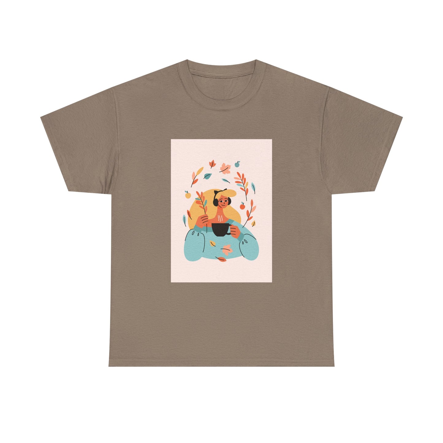 Unisex Cozy Bear Illustration Heavy Cotton T-Shirt