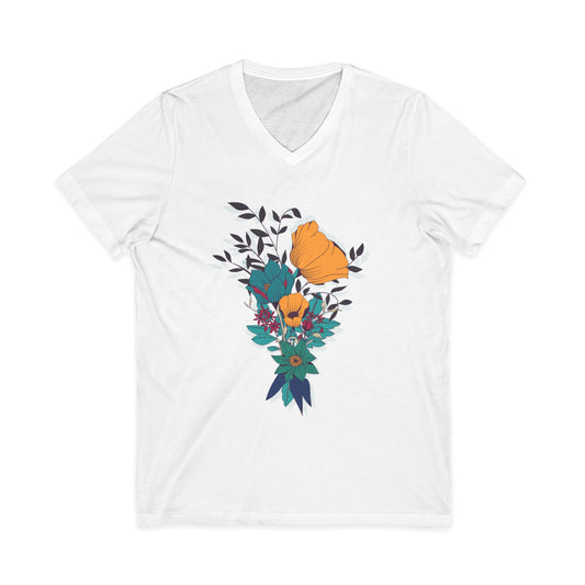 Unisex Jersey Short Sleeve V-Neck Tee