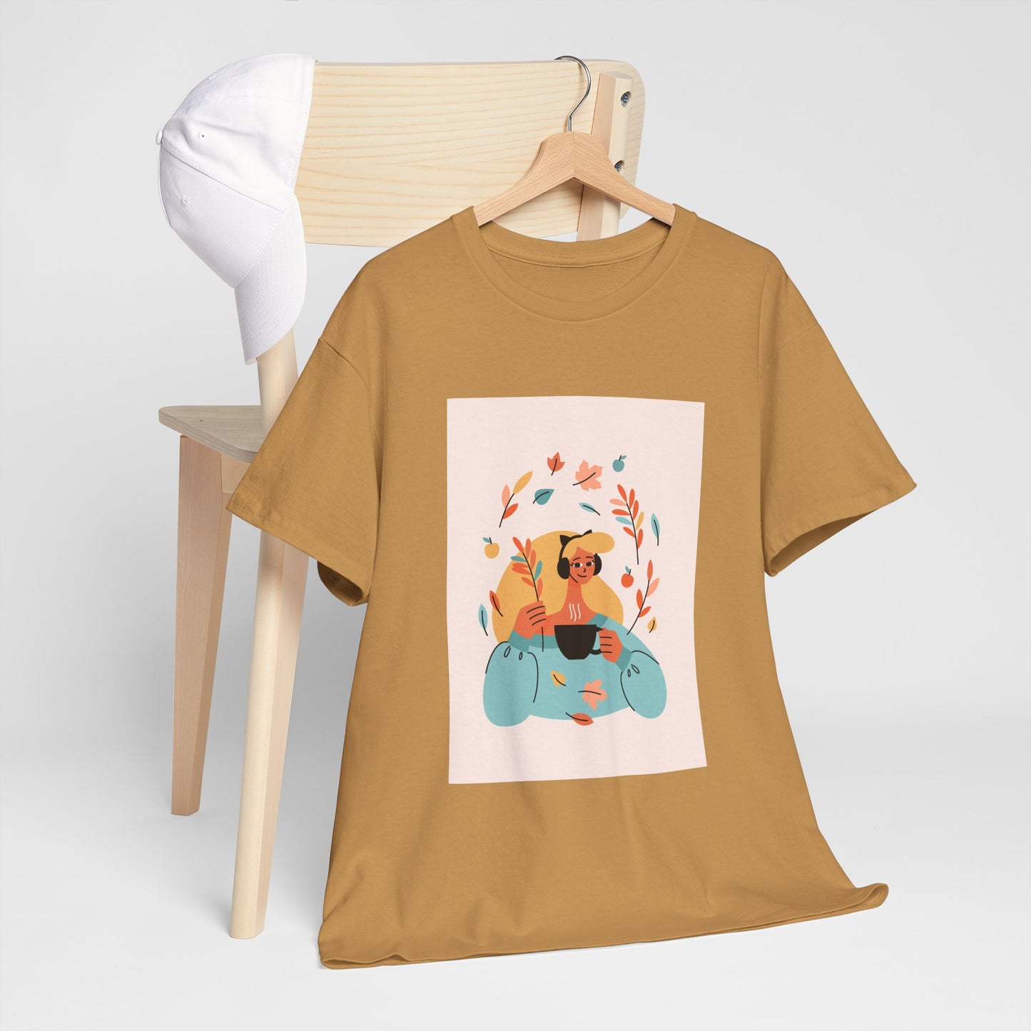 Unisex Cozy Bear Illustration Heavy Cotton T-Shirt