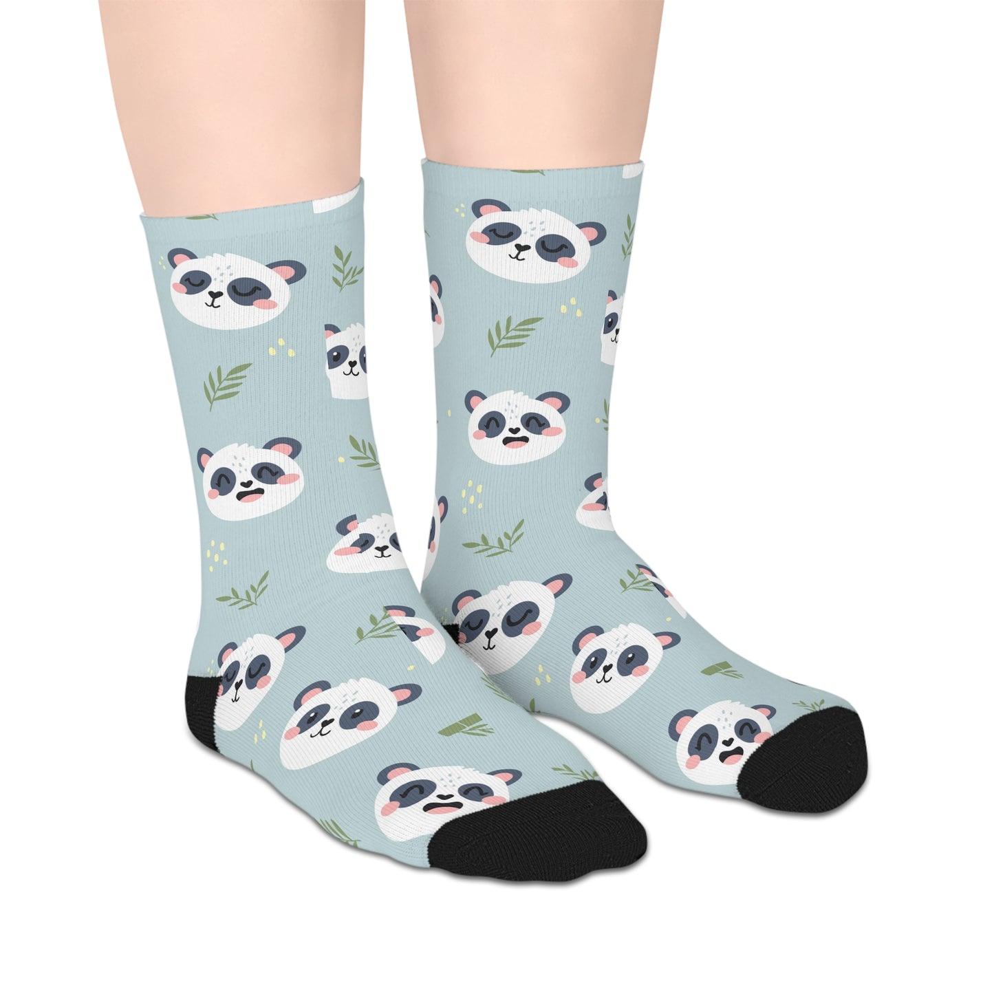 Panda-patterned Mid-length Socks