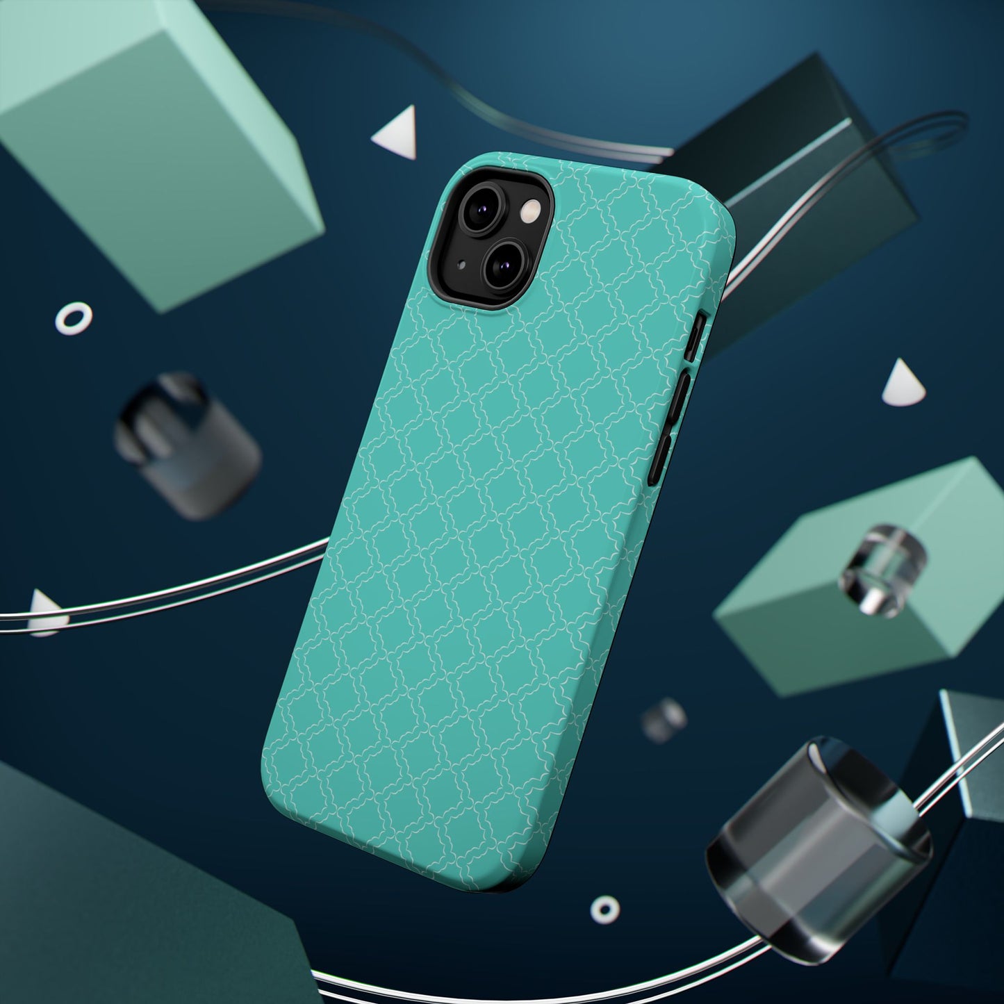 Green Phone Case Geometric Pattern