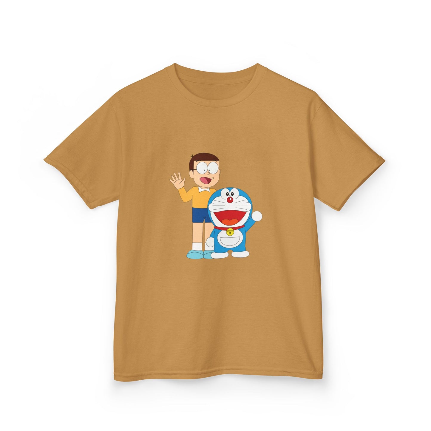 Kids Heavy Cotton Teal T-Shirt with a Graphic Design