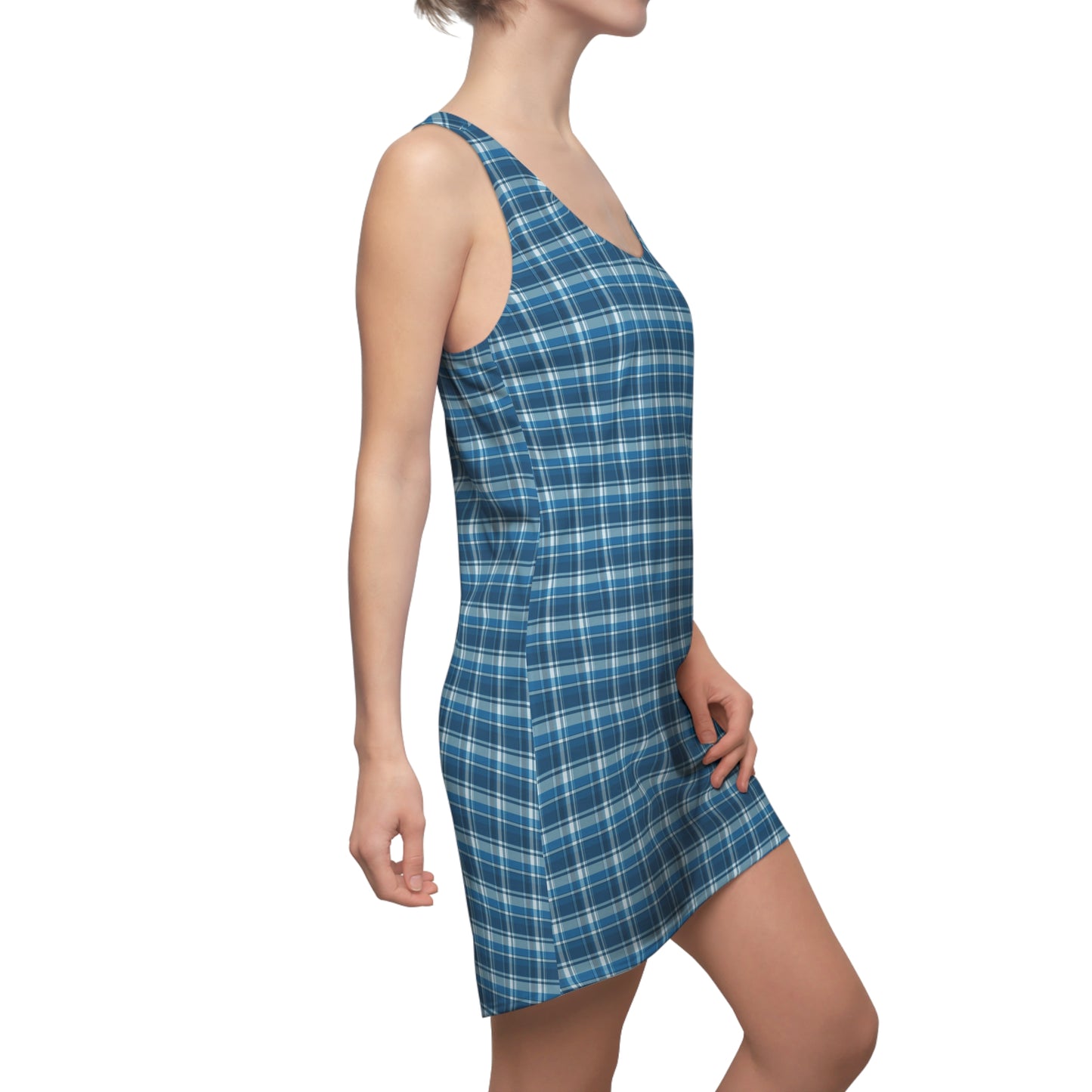 Plaid Racerback Dress – Summer Casual, Beach & Outdoor Party Wear
