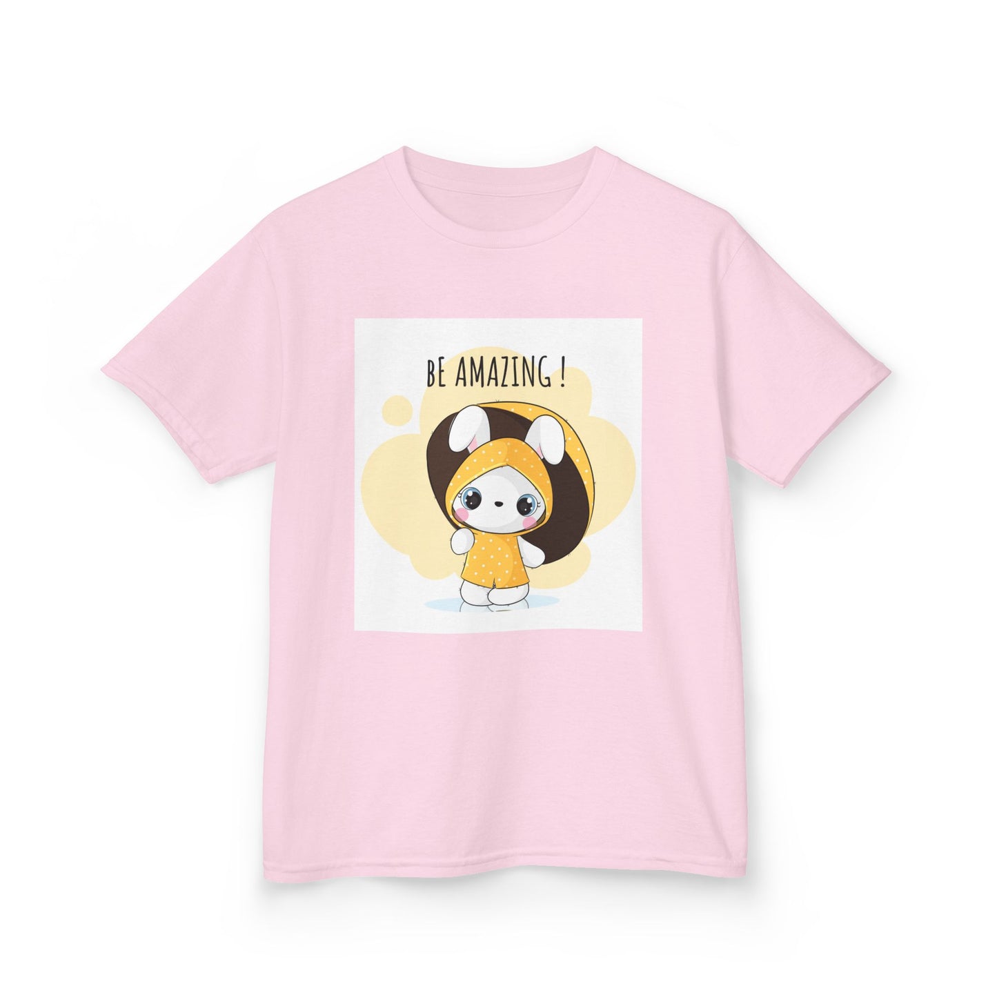 Yellow Kids Heavy Cotton t-shirt with a Cartoon Character