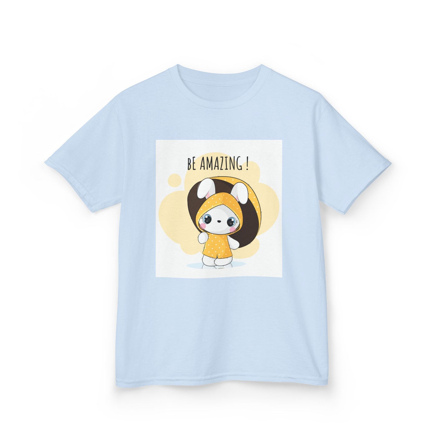 Yellow Kids Heavy Cotton t-shirt with a Cartoon Character