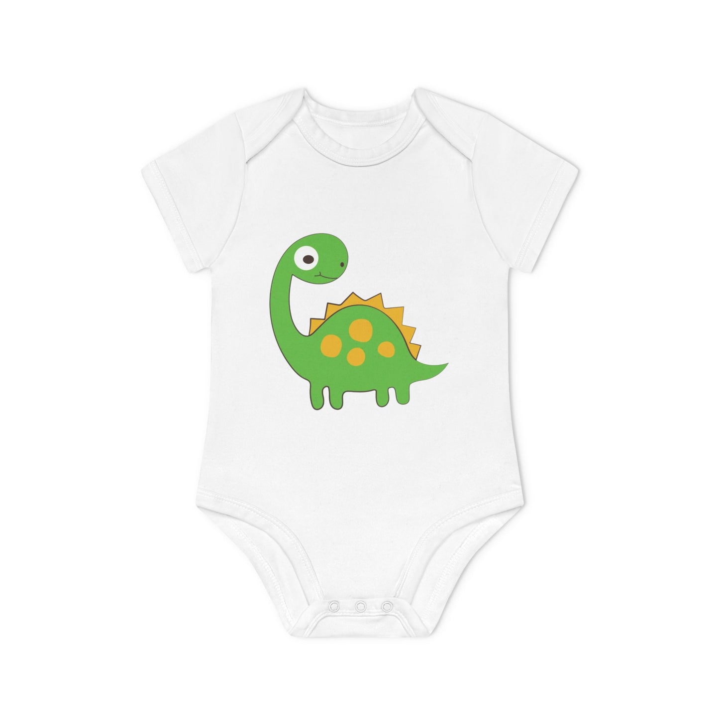 Baby Navy Blue Short Sleeve Dinosaur Bodysuit