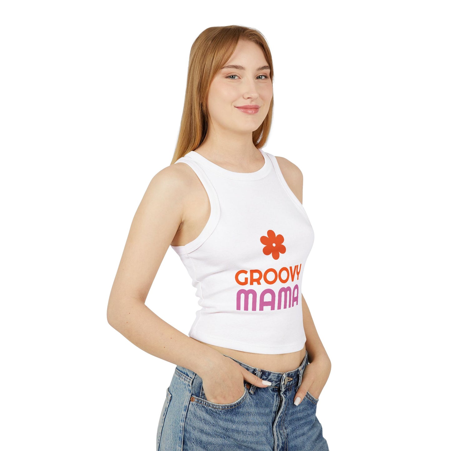 Groovy Mama Racer Tank – Trendy Summer Top