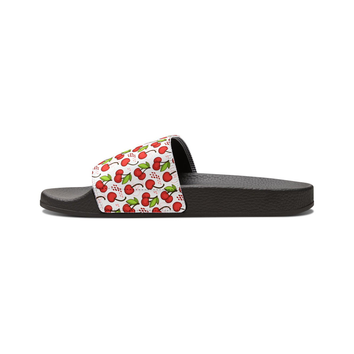 Cherry Print Women's Removable-Strap Sandals – Comfortable Summer Slides