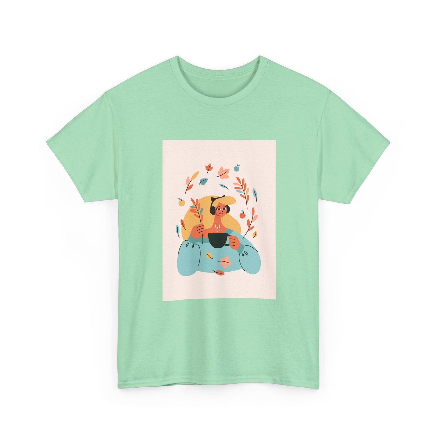 Unisex Cozy Bear Illustration Heavy Cotton T-Shirt