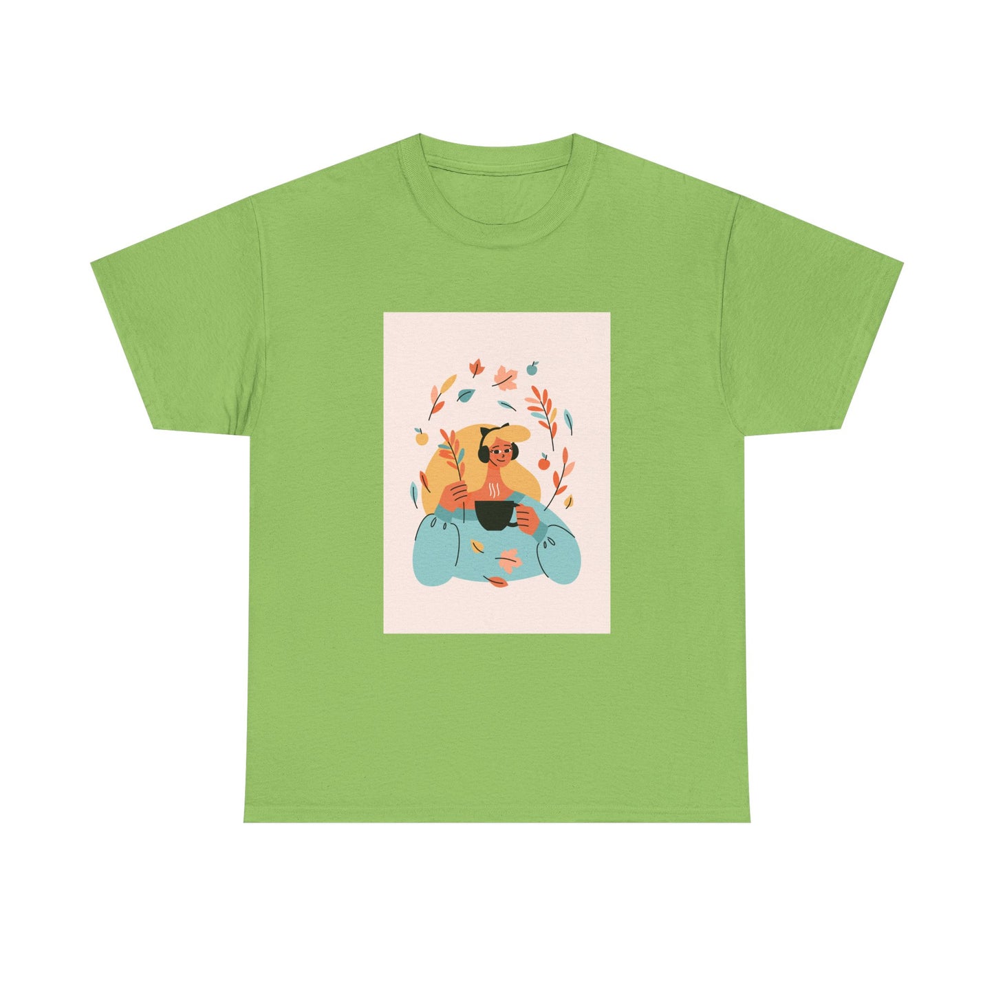 Unisex Cozy Bear Illustration Heavy Cotton T-Shirt
