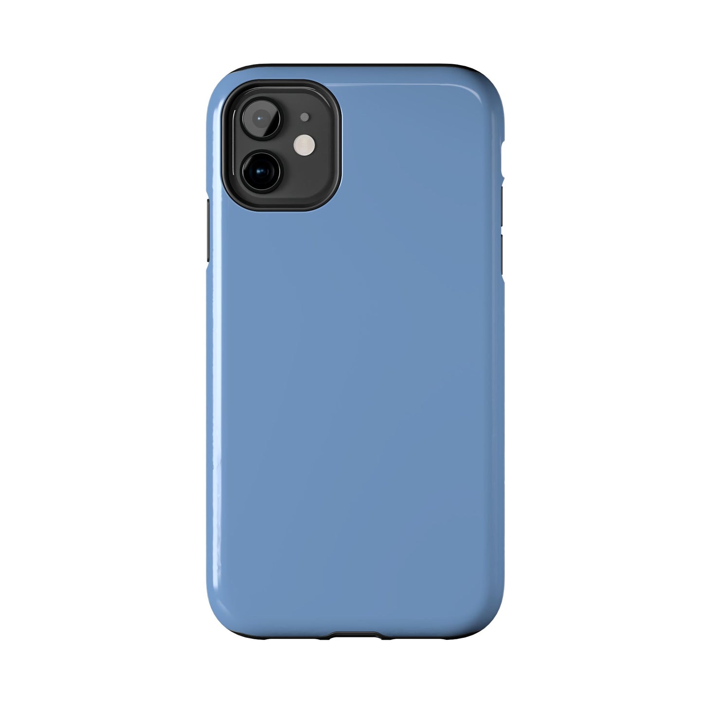 Blue phone case on a white background