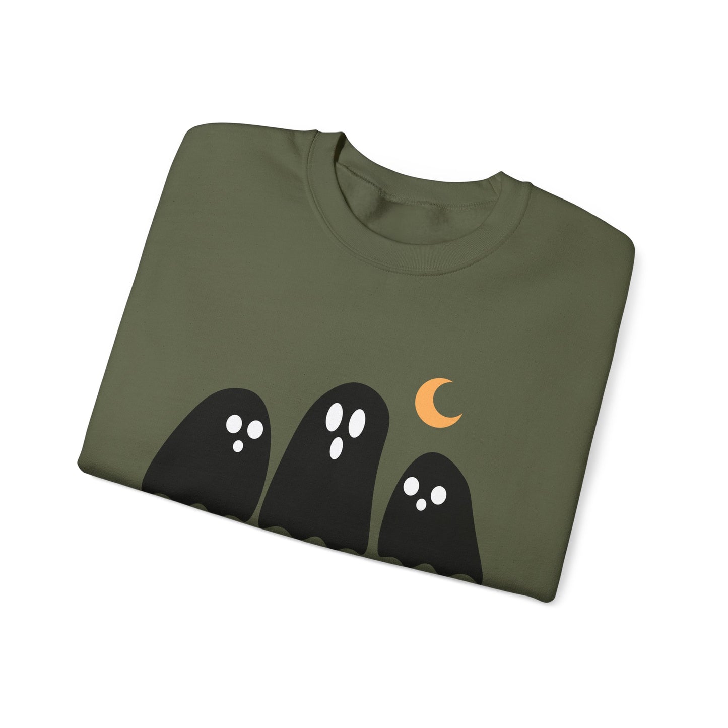 Kawaii Ghost Halloween Unisex Crewneck Sweatshirt