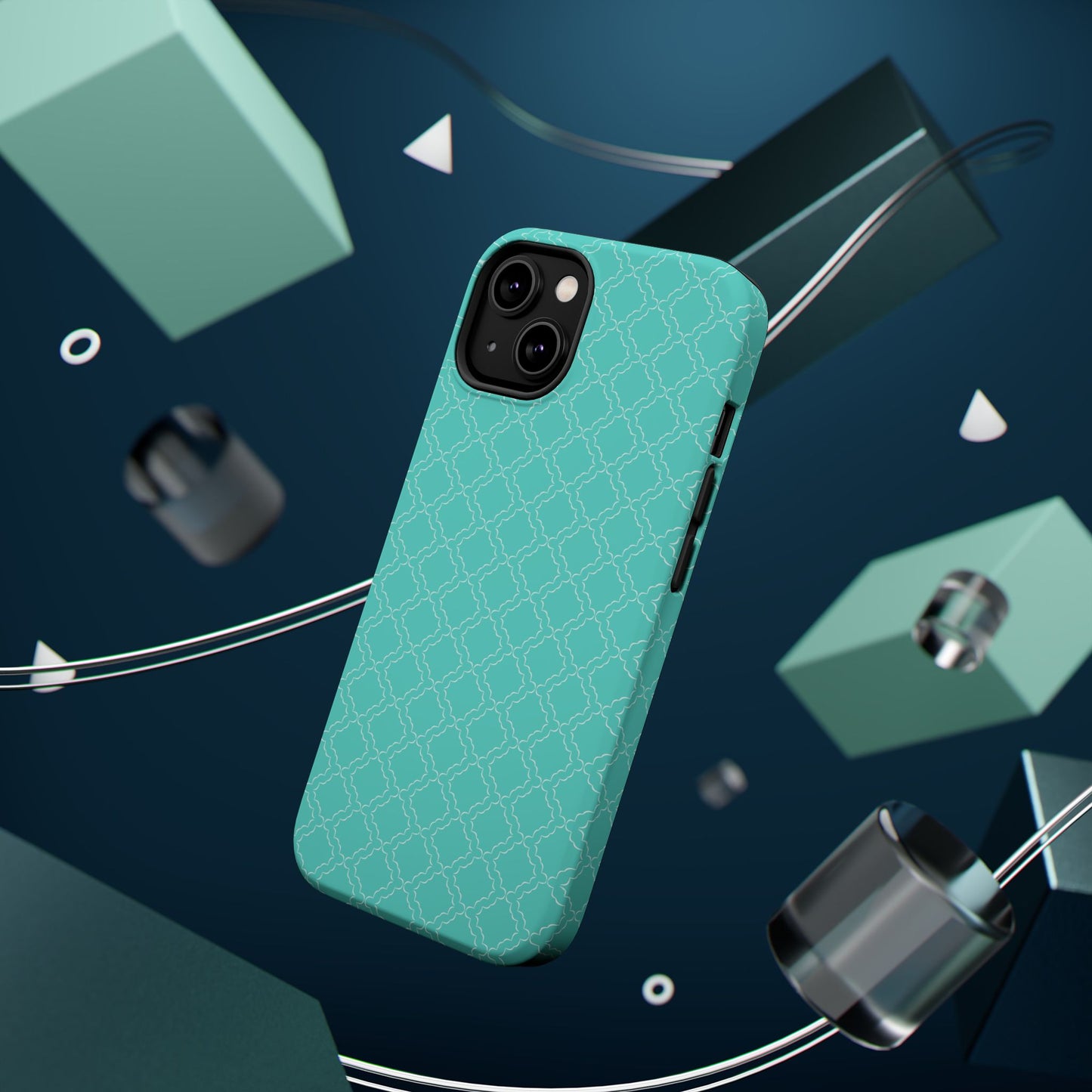 Green Phone Case Geometric Pattern