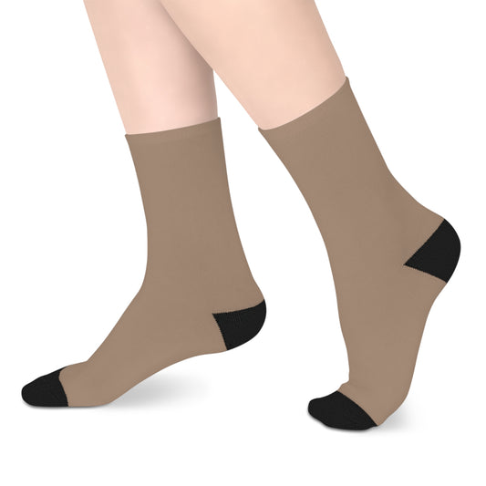 Beige Mid-length Socks