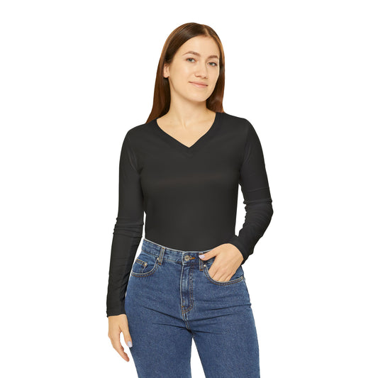 Chic Stylish Top for Women's V-Neck Long Sleeve Shirt