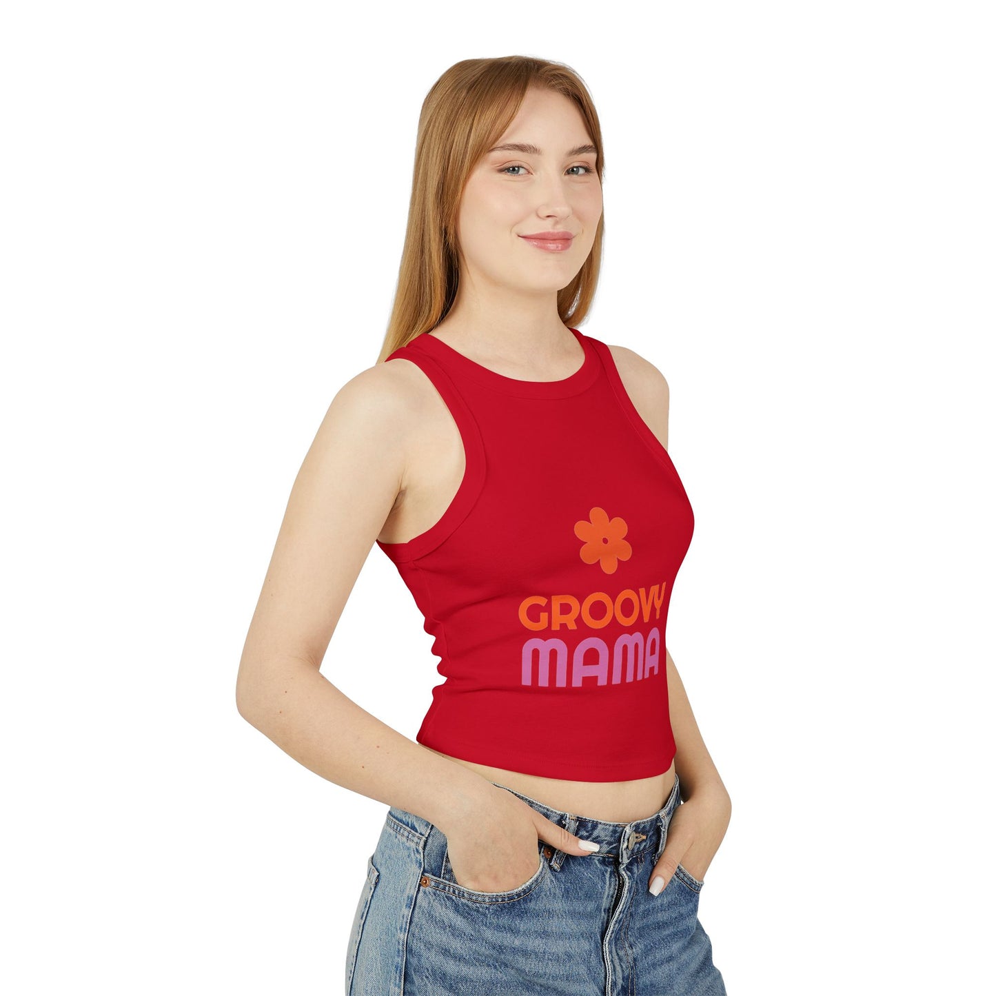 Groovy Mama Racer Tank – Trendy Summer Top