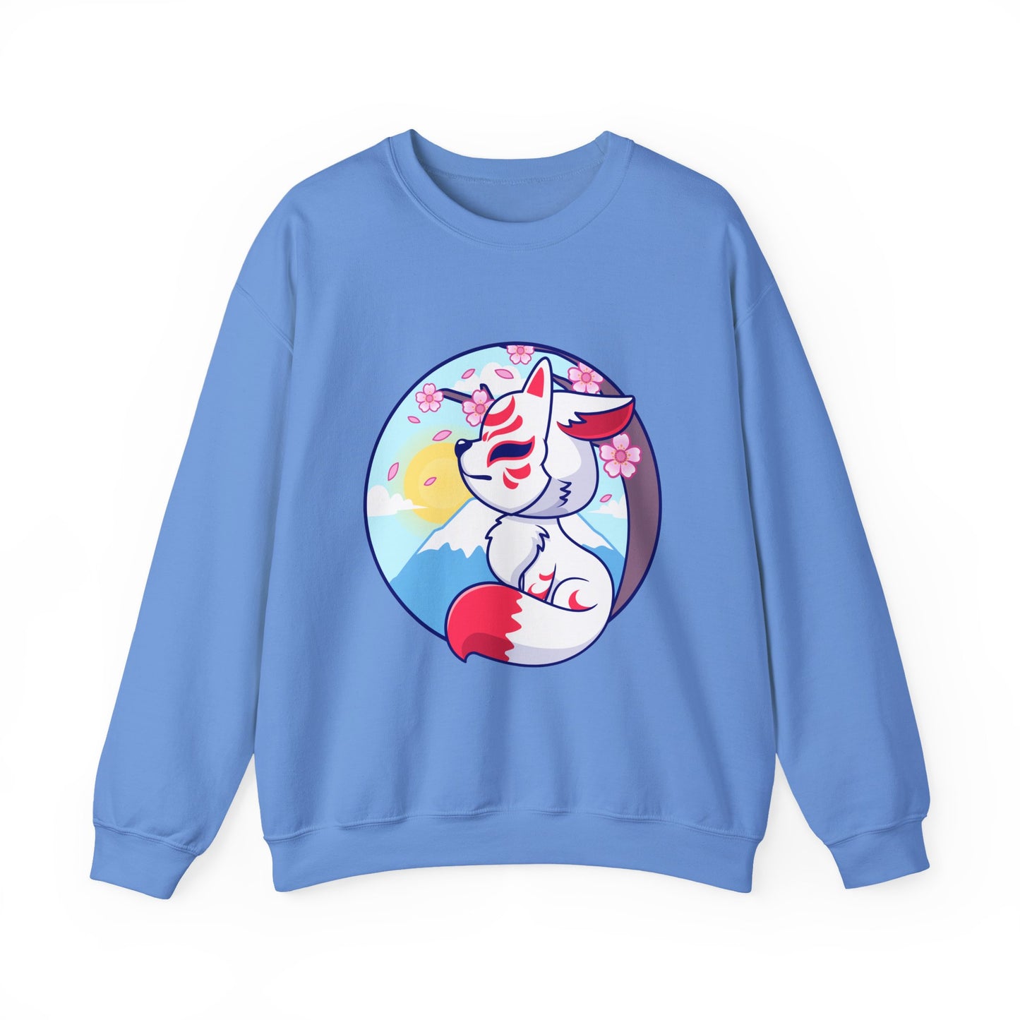 Kitsune Fox Mask Graphic Unisex Crewneck Sweatshirt