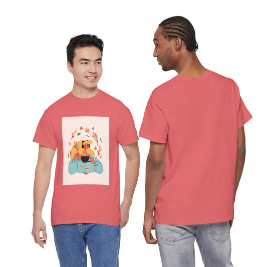 Unisex Cozy Bear Illustration Heavy Cotton T-Shirt