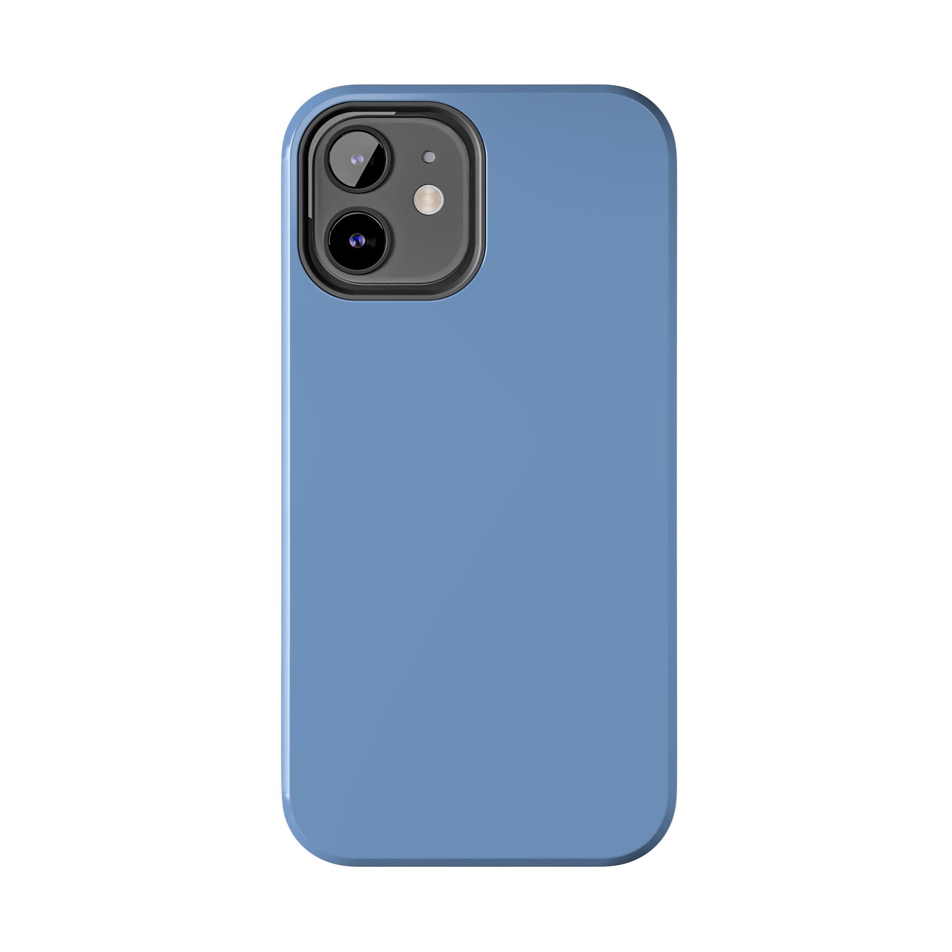 Blue phone case on a white background