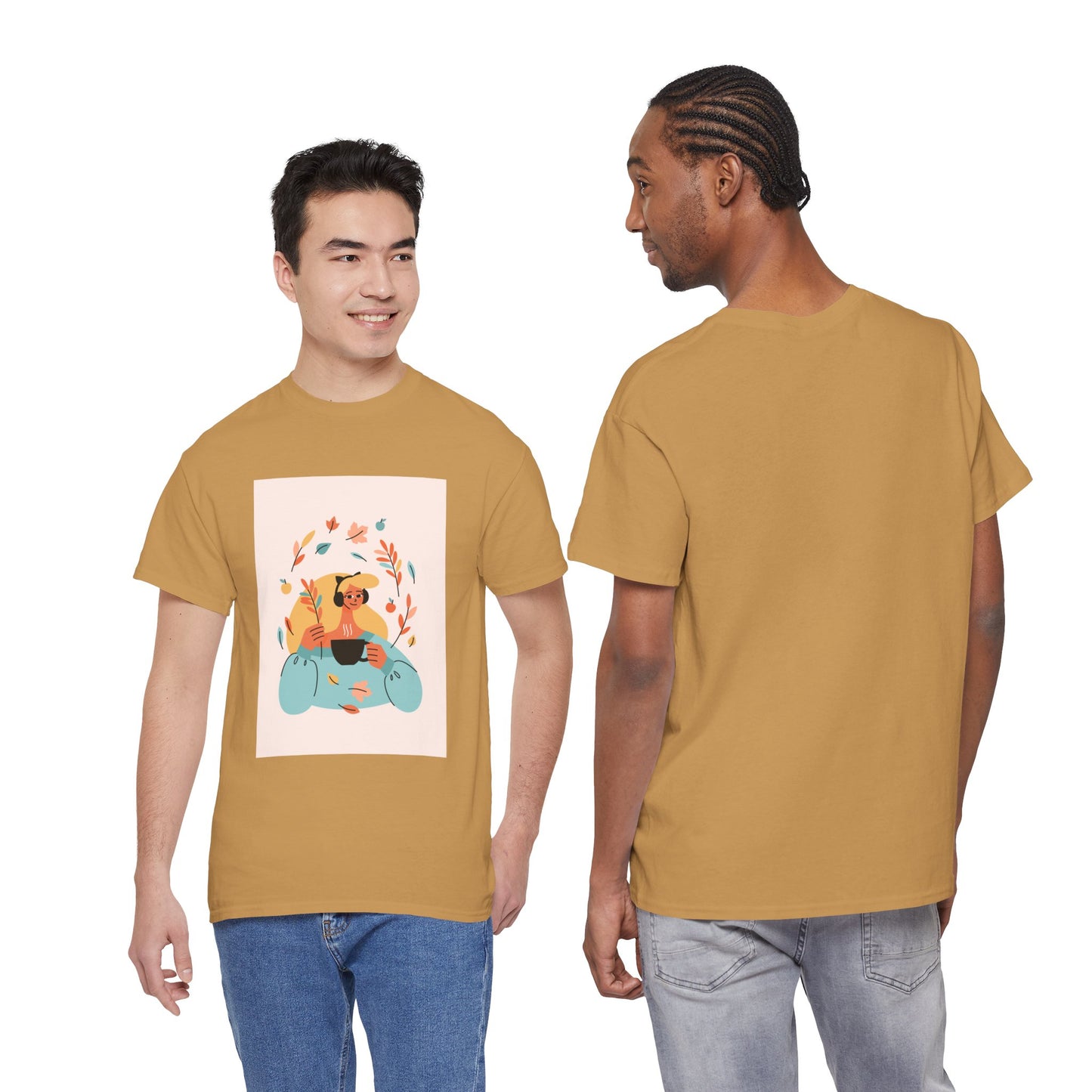 Unisex Cozy Bear Illustration Heavy Cotton T-Shirt