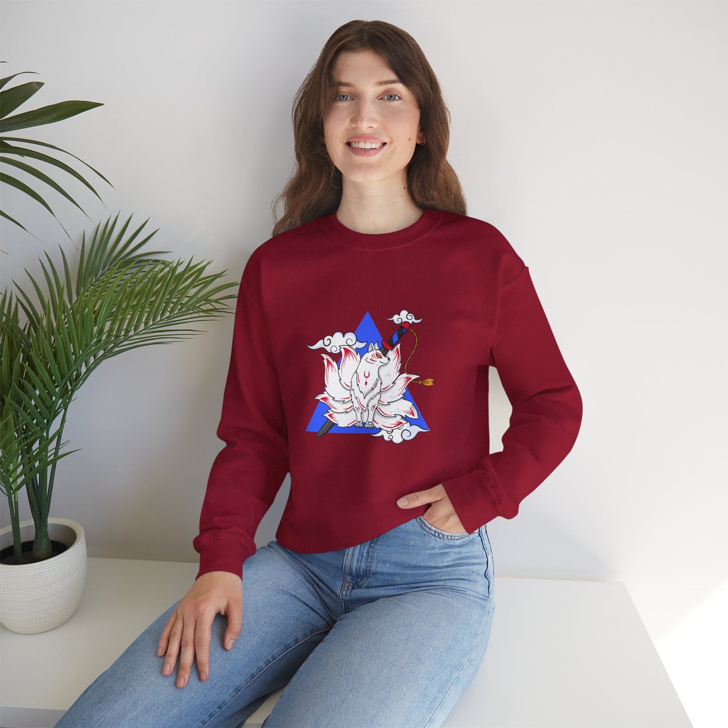 Anime Fox Spirit Unisex Crewneck Sweatshirt