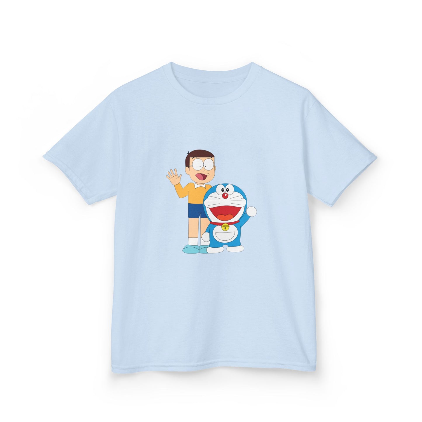 Kids Heavy Cotton Teal T-Shirt with a Graphic Design