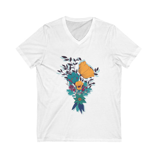 Unisex Jersey Short Sleeve V-Neck Tee