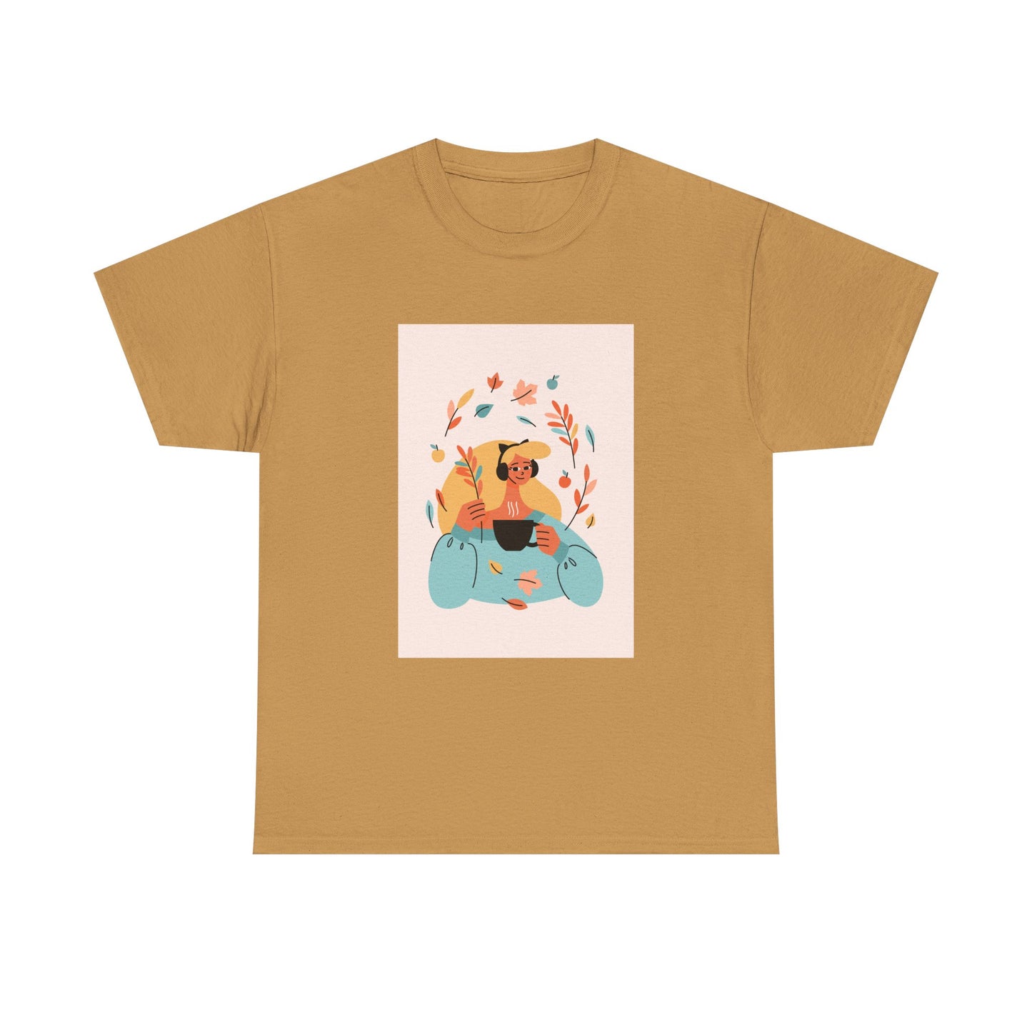Unisex Cozy Bear Illustration Heavy Cotton T-Shirt