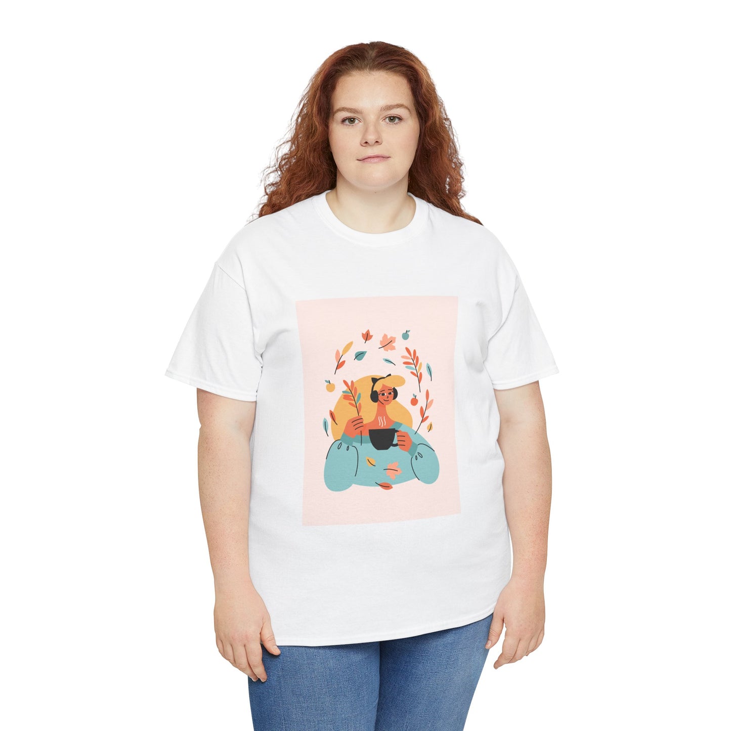 Unisex Cozy Bear Illustration Heavy Cotton T-Shirt