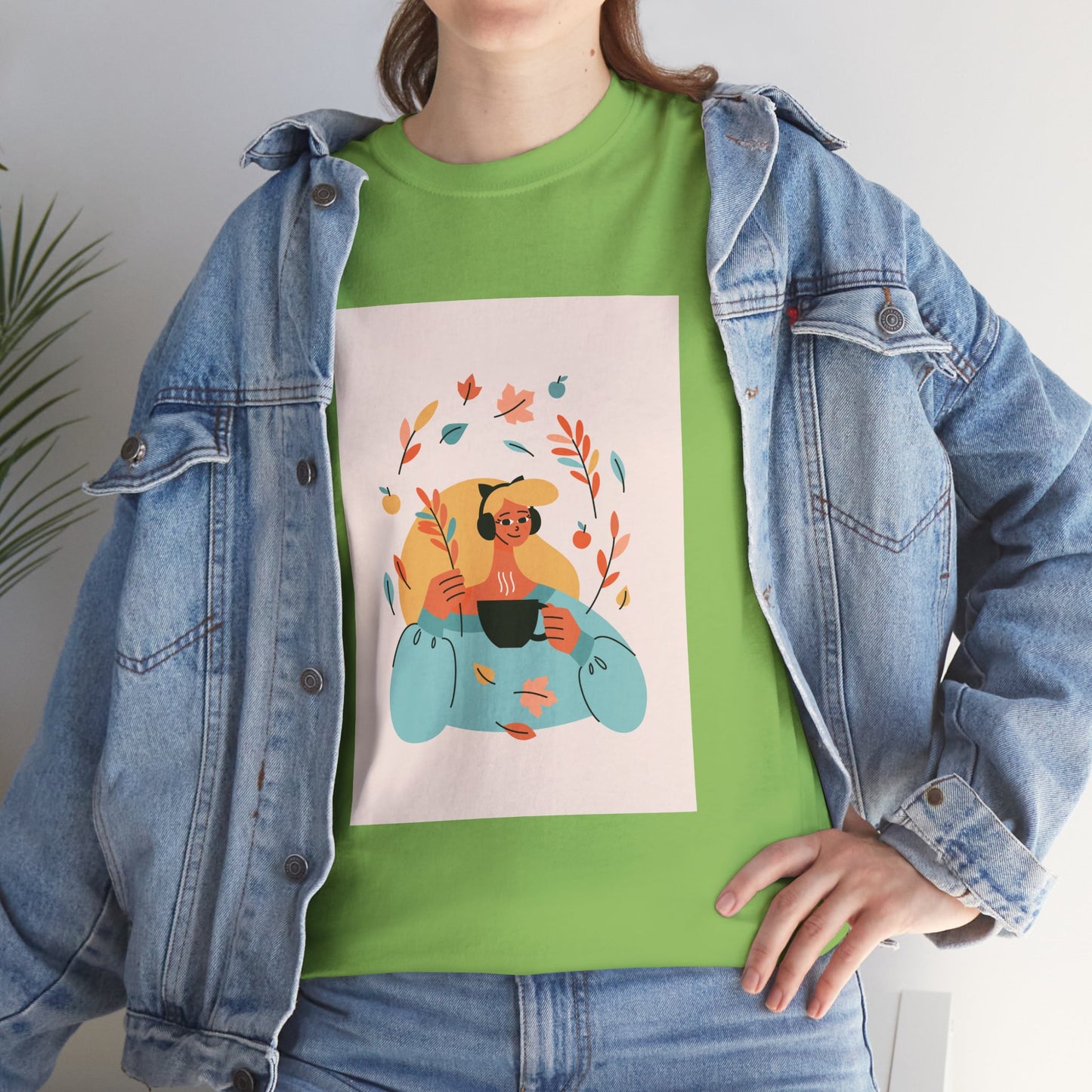 Unisex Cozy Bear Illustration Heavy Cotton T-Shirt