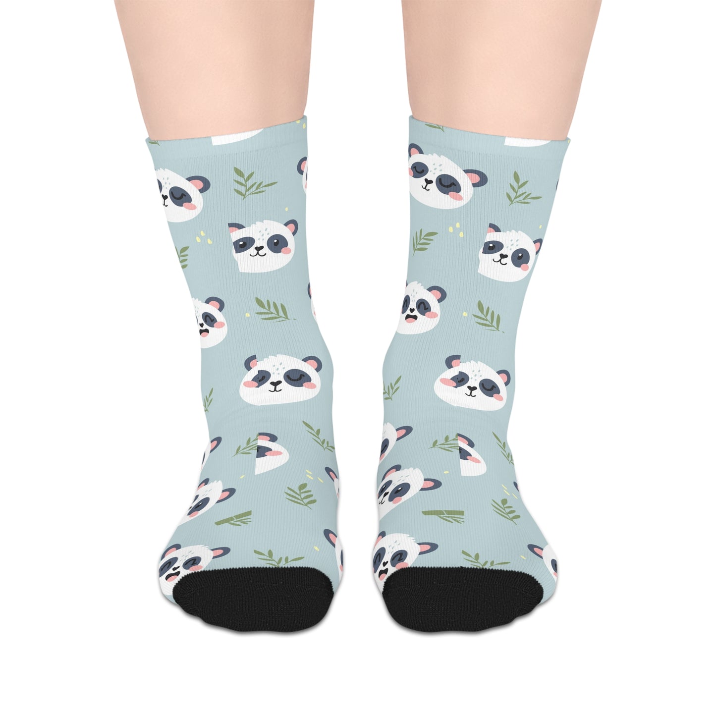 Panda-patterned Mid-length Socks