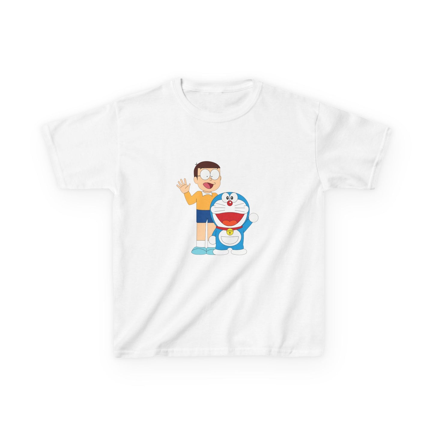 Kids Heavy Cotton Teal T-Shirt with a Graphic Design