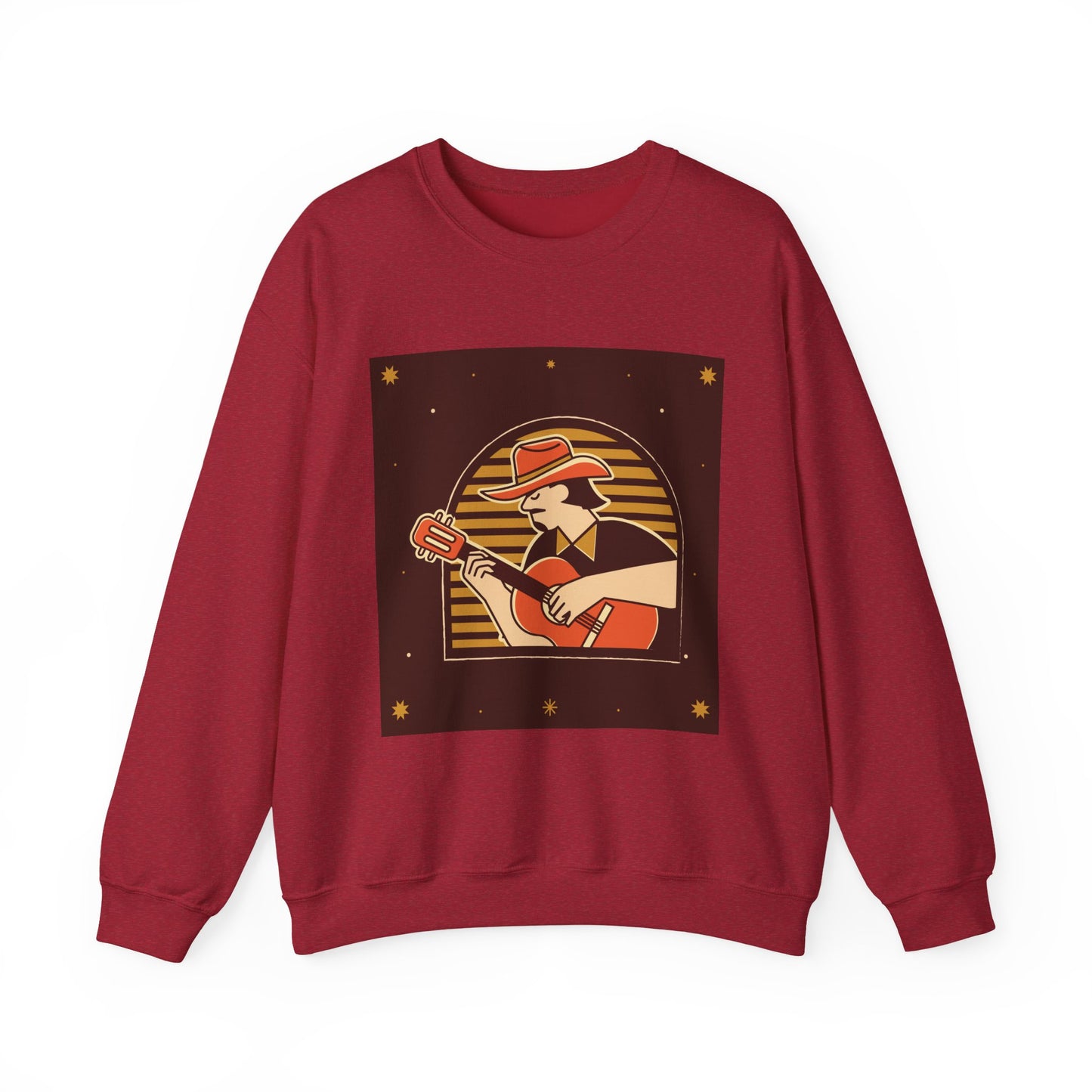 Retro Musician Graphic Unisex Crewneck Sweatshirt