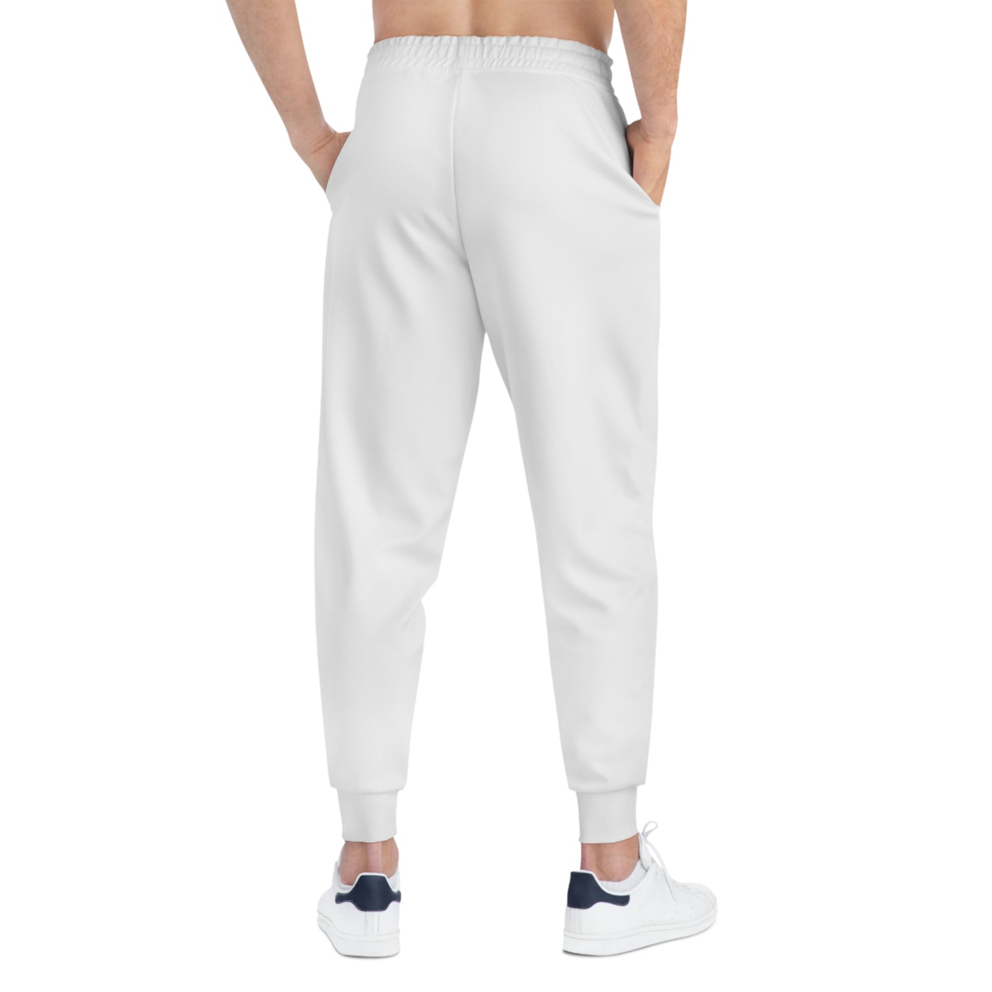 White Men’s Athletic Joggers for Workouts & Casual Comfort