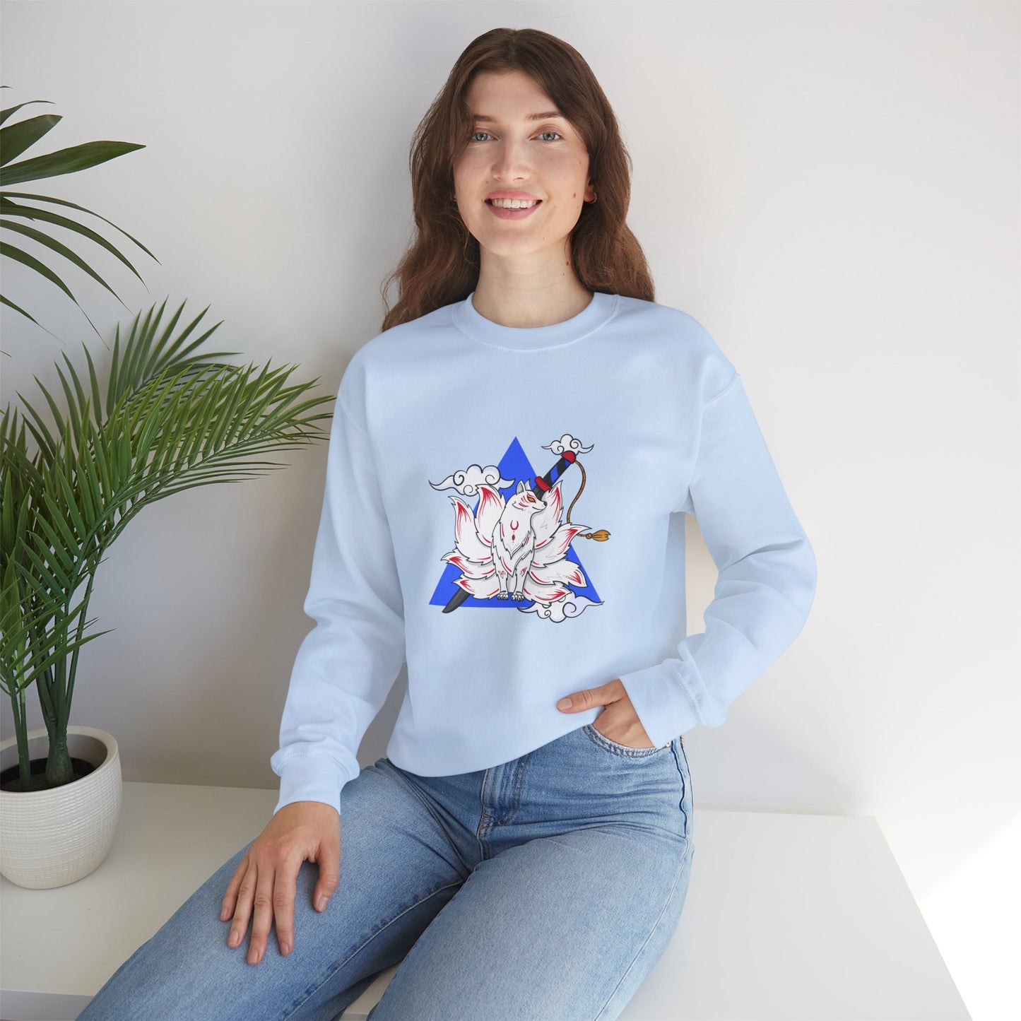 Anime Fox Spirit Unisex Crewneck Sweatshirt