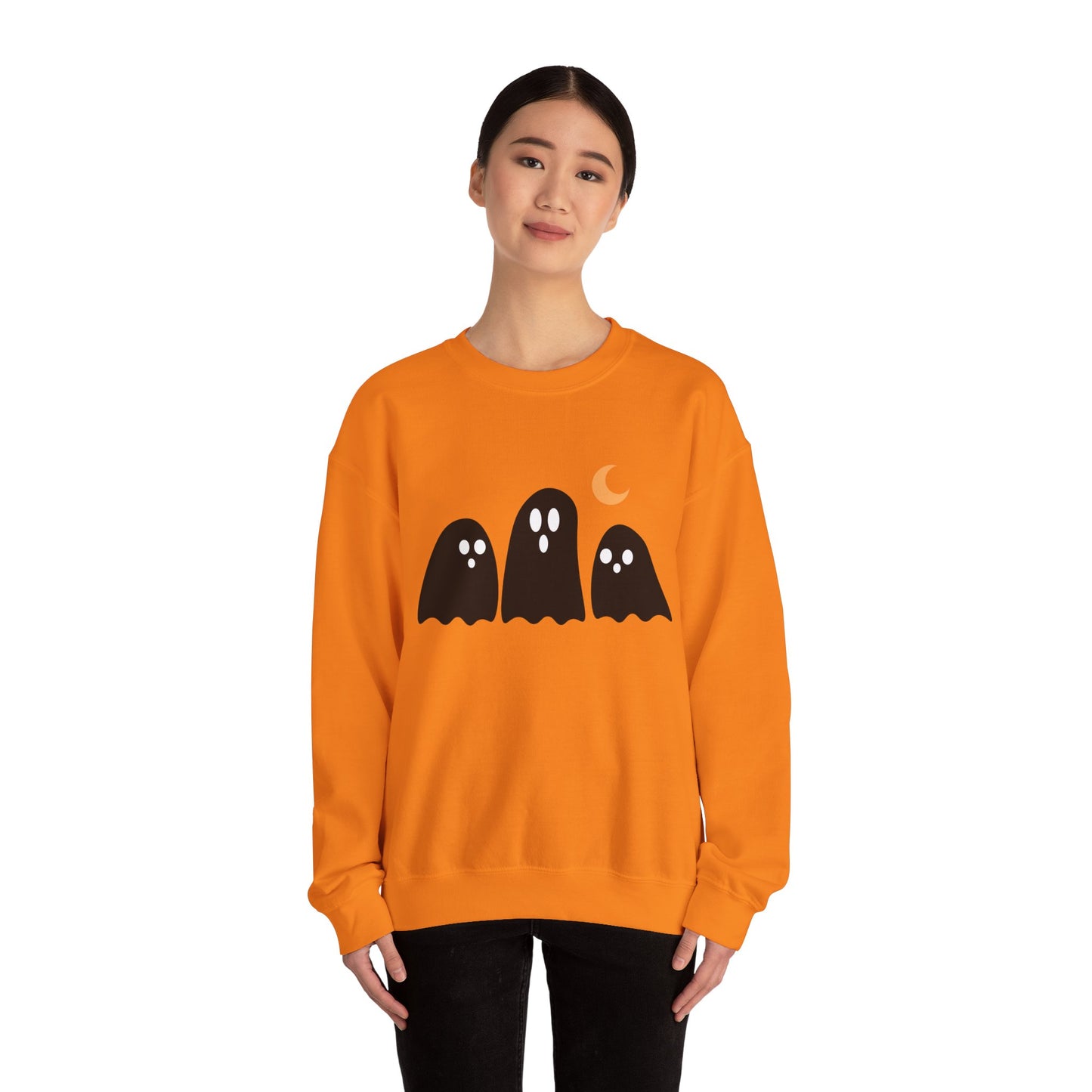 Kawaii Ghost Halloween Unisex Crewneck Sweatshirt
