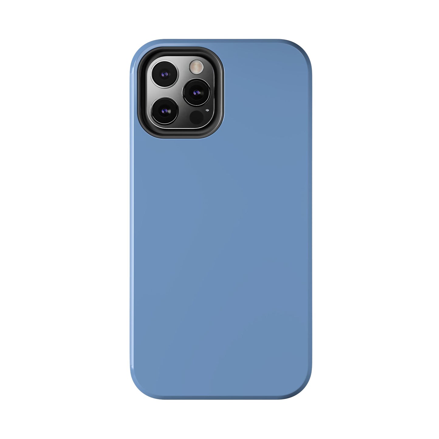 Blue phone case on a white background
