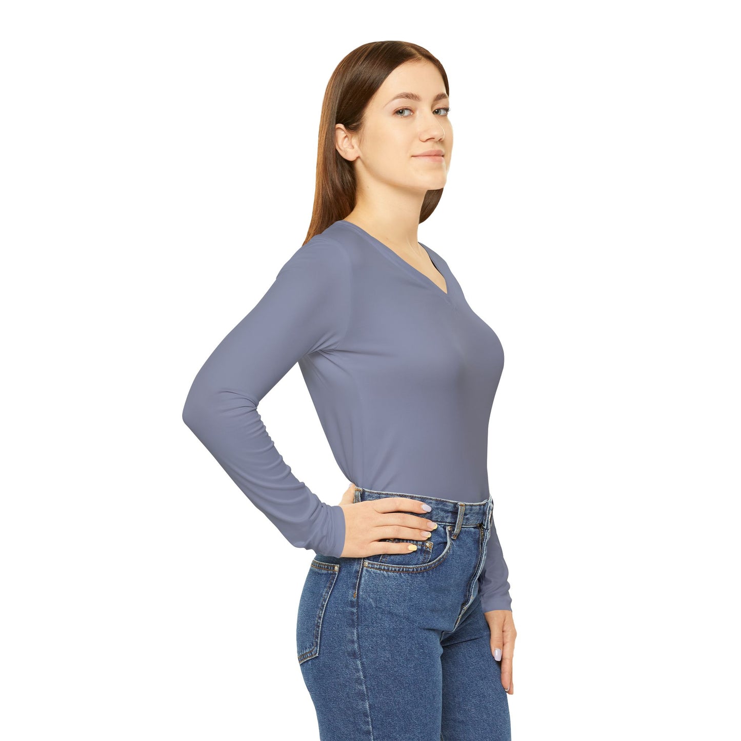 Women's Long Sleeve V-neck Shirt (AOP)