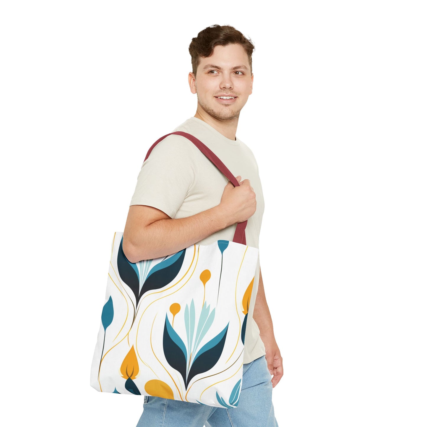 Contemporary Botanical Design Tote Bag