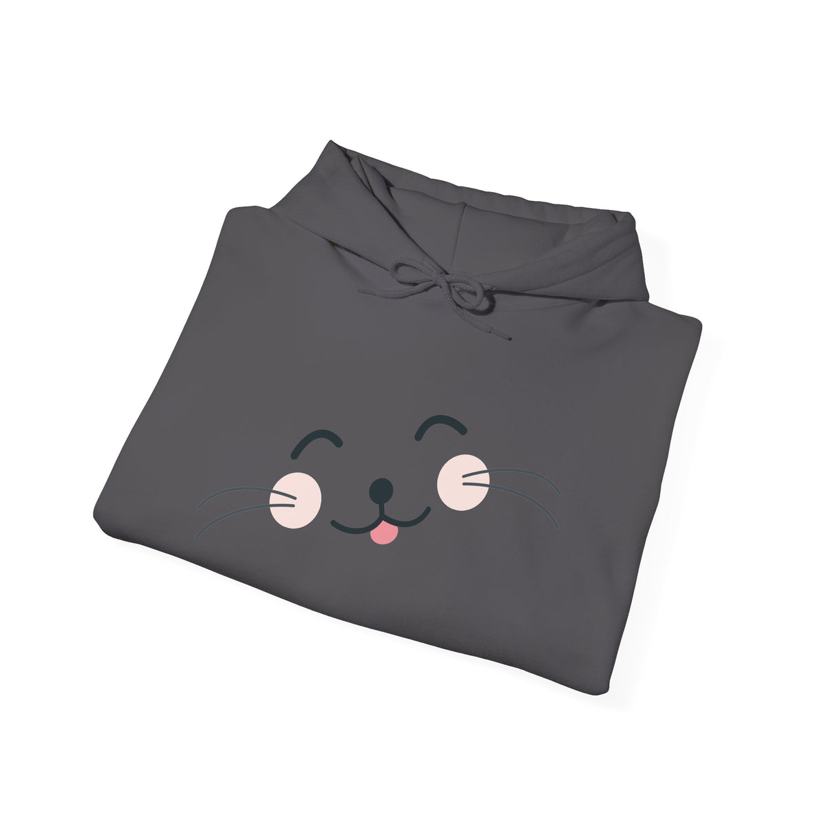 Pink Cozy Unisex Hoodie with Adorable Face Print