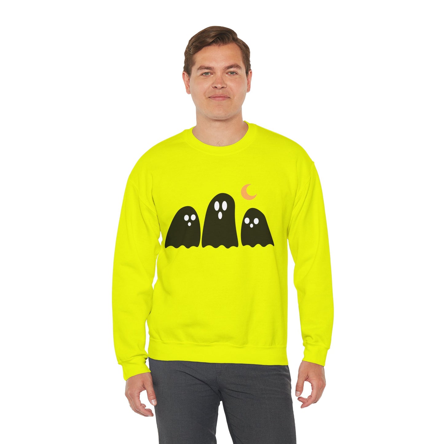 Kawaii Ghost Halloween Unisex Crewneck Sweatshirt