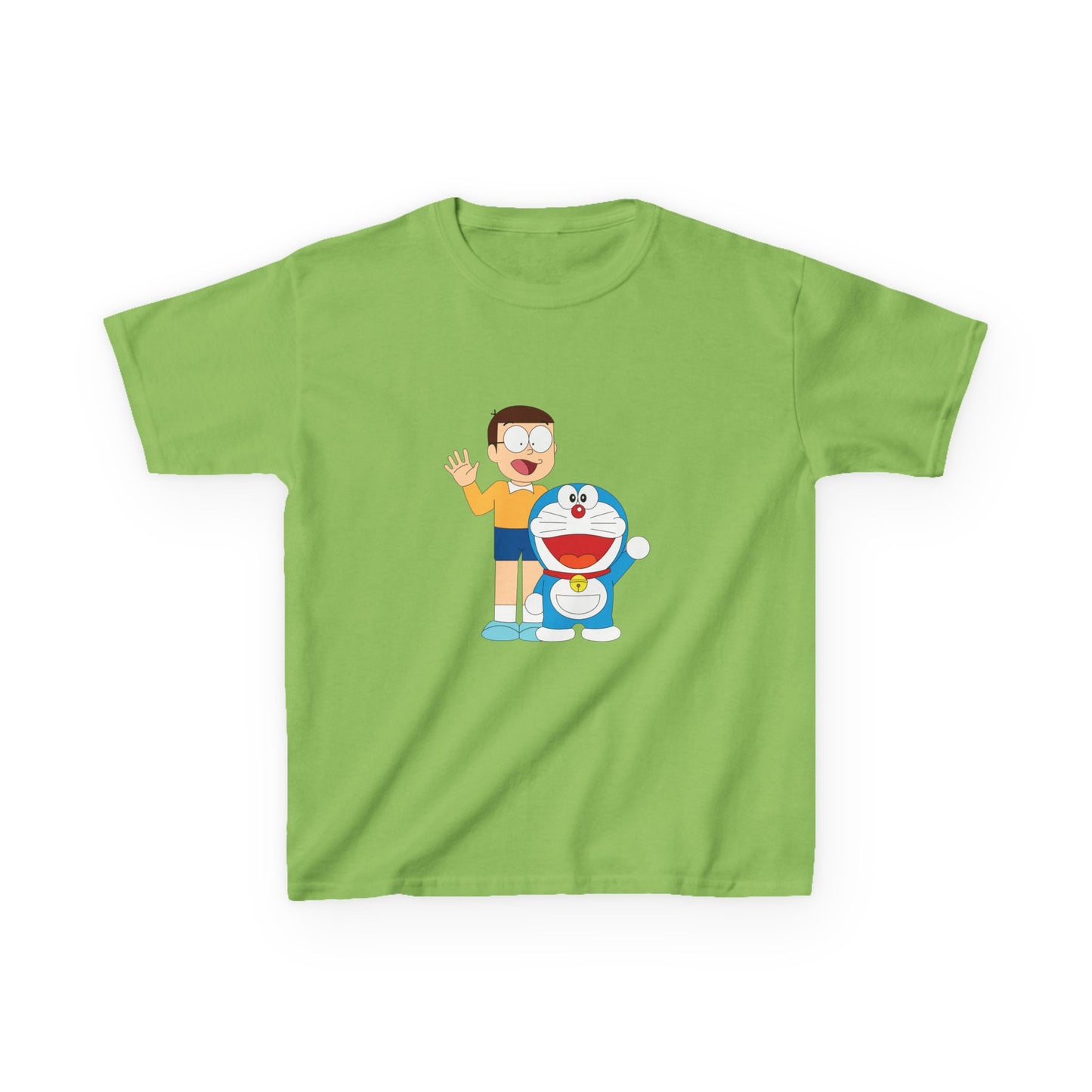 Kids Heavy Cotton Teal T-Shirt with a Graphic Design