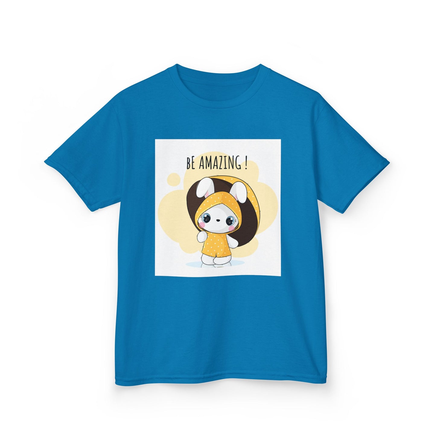 Yellow Kids Heavy Cotton t-shirt with a Cartoon Character