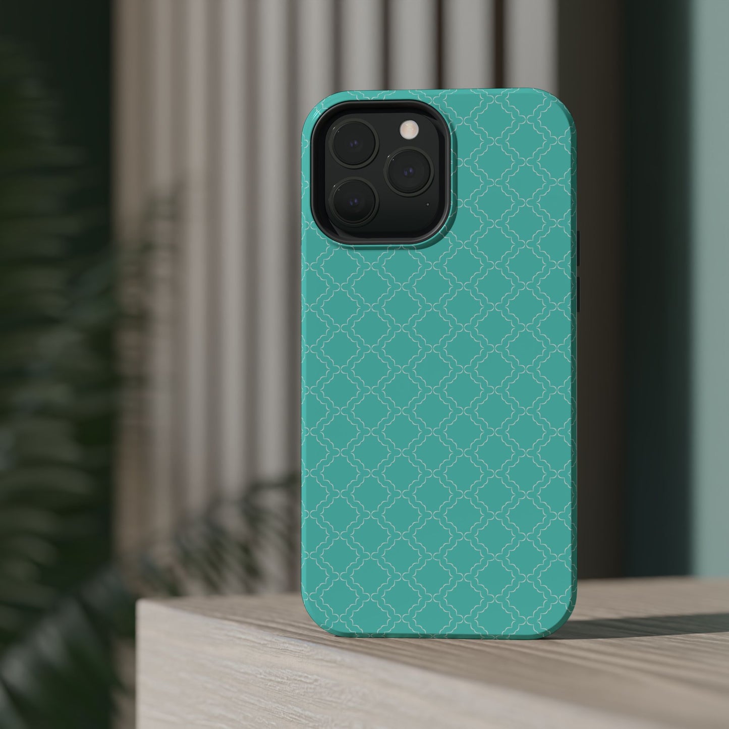 Green Phone Case Geometric Pattern