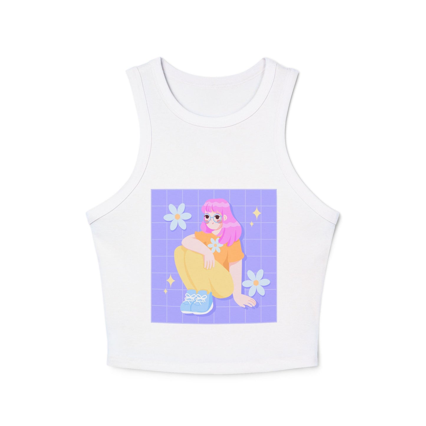 Cute Floral Graphic Tank Top – Women’s Summer Tee