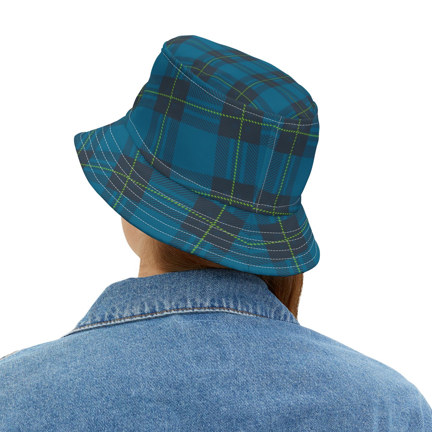 Blue Plaid Bucket Hat