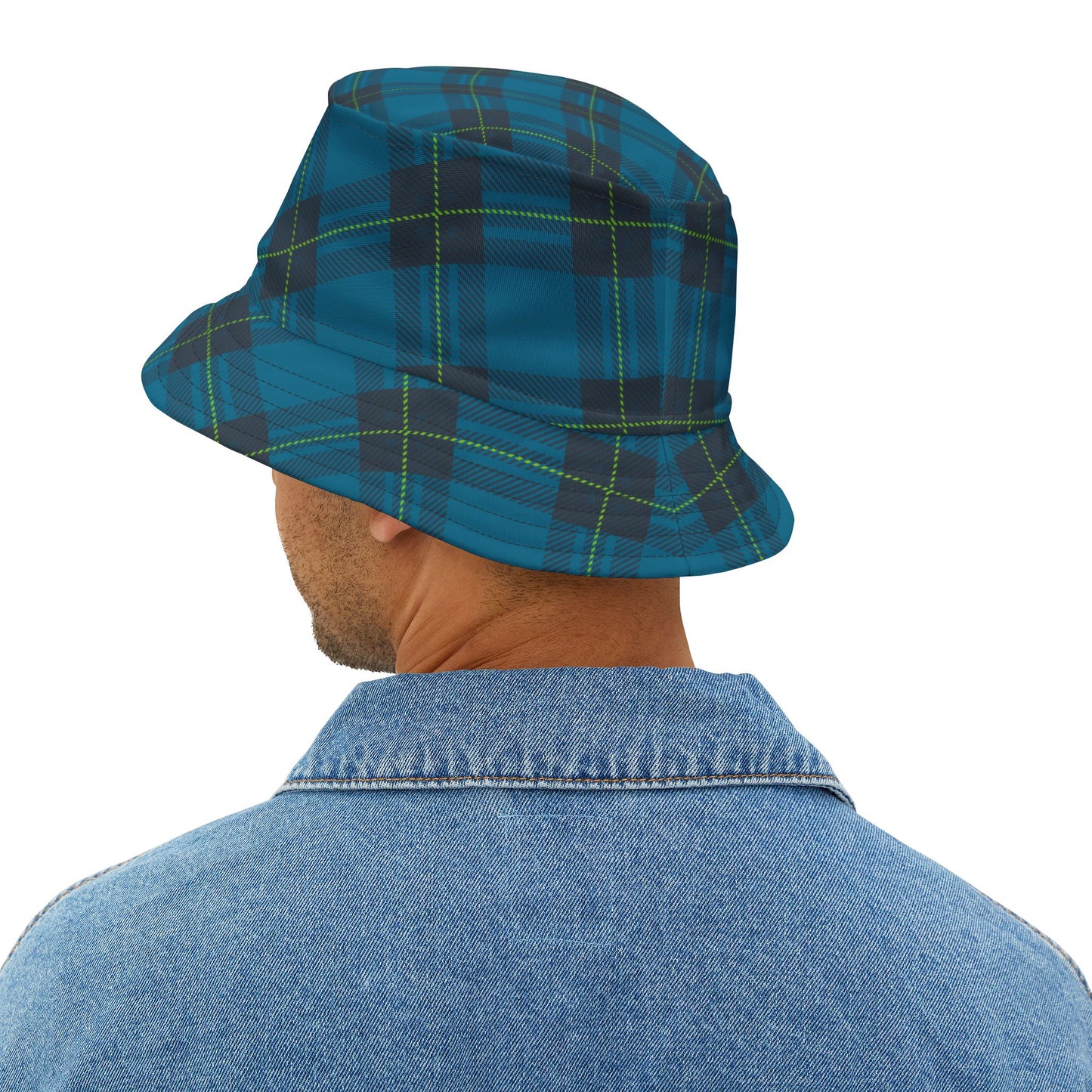 Blue Plaid Bucket Hat